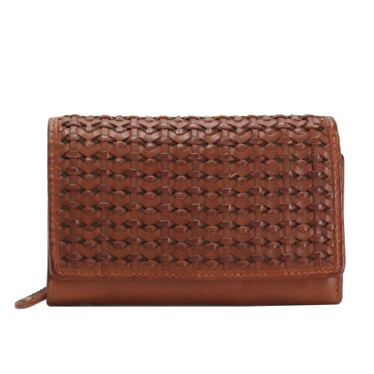 Kompanero Cognac Genuine Leather Ladies Wallet