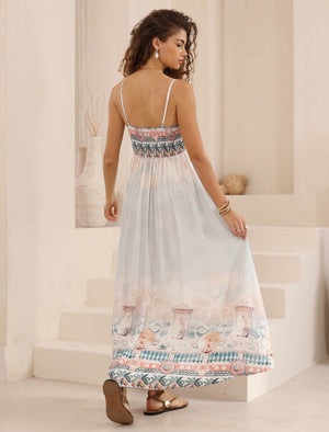 Iris Maxi Collette Maxi Dress with Square Neckline Pockets Spaghetti Strap - Josephine