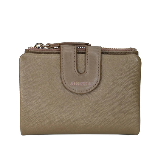 Adessa Asti Genuine Leather Wallet - Mushroom