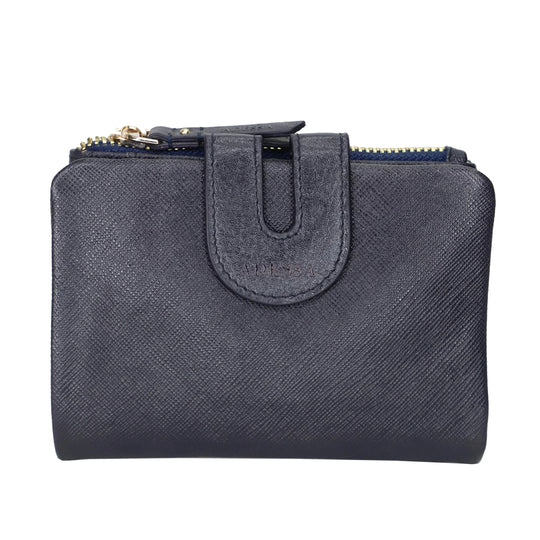 Adessa Asti Genuine Leather Wallet - Midnight Blue