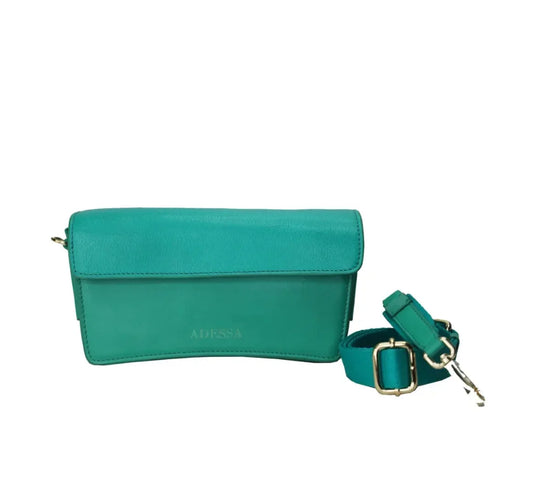 Adessa Biella Genuine Leather Handbag - Emerald