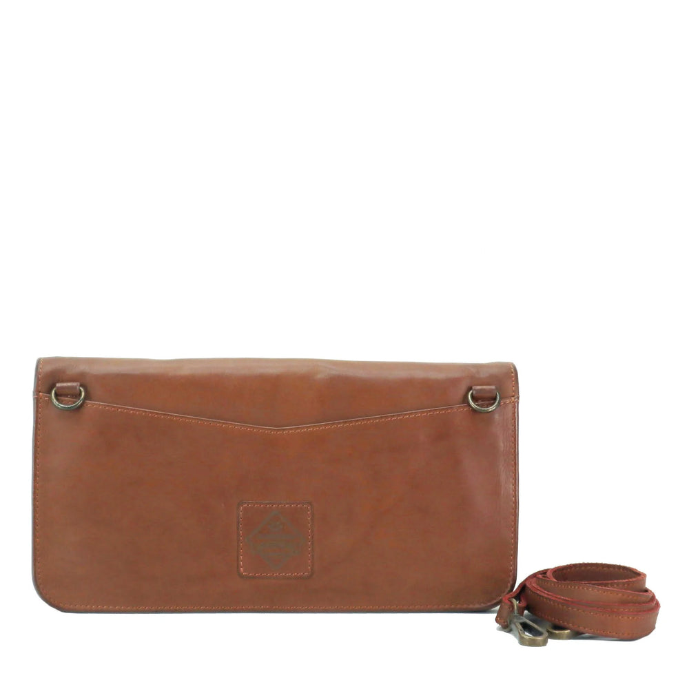 
            
                Load image into Gallery viewer, Aleks Genuine Leather Clutch Bag - Cognac - Style House Fashion
            
        
