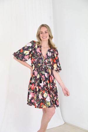 
            
                Load image into Gallery viewer, Becca Mini Dress - Moonlight Bloom Style House Fashion
            
        