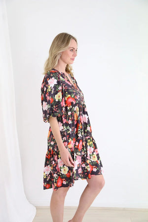 
            
                Load image into Gallery viewer, Becca Mini Dress - Moonlight Bloom Style House Fashion
            
        