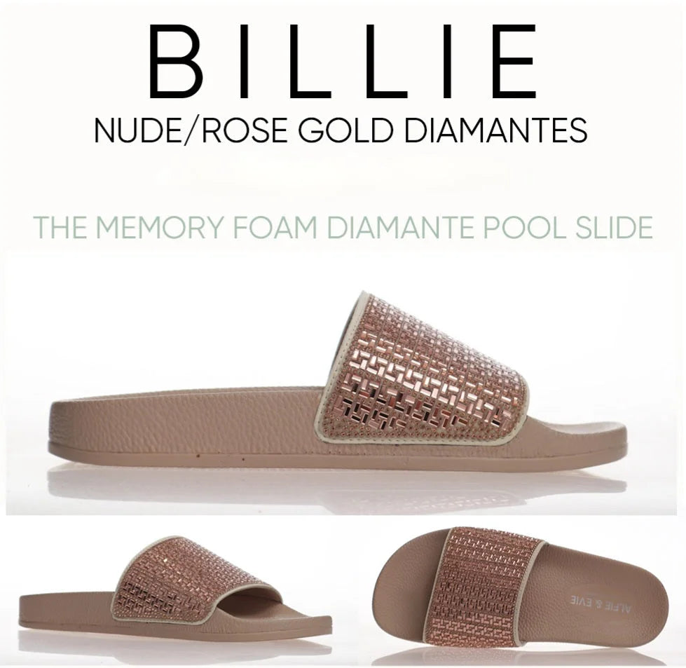 Billie Slides ~ Rose Gold Alfie & Evie