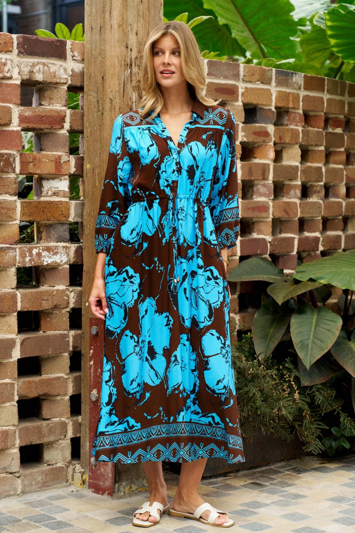 bridal shower dress guest fall Red Boho Floral Maxi Dress