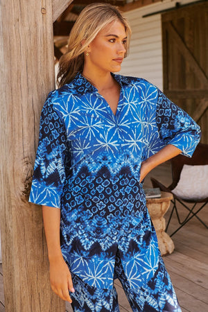 Cabana Shirt Blouse - Tranquil Tides Collection Jaase