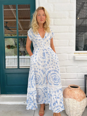 
            
                Load image into Gallery viewer, Carmen Maxi Dress - Cloud Nine Collection Jaase
            
        