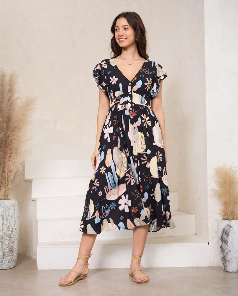 
            
                Load image into Gallery viewer, Chrissie Midi Dress - Desert Nights - Style House Fashion Iris Maxi
            
        