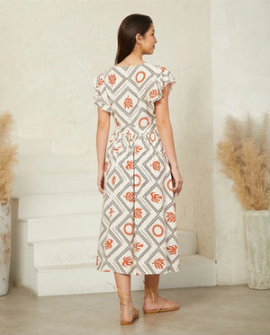 Chrissie Midi Dress - Tuscany - Style House Fashion Iris Maxi