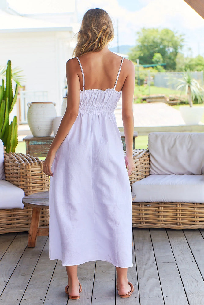 
            
                Load image into Gallery viewer, Cleo Maxi Dress - White Messina Linen Collection Statement By Jaase
            
        