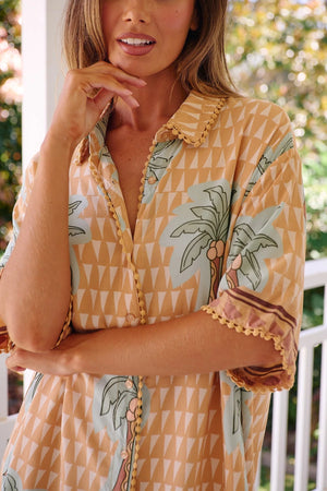 Dustin Tunic Blouse Dress - Sahara Sunset Collection - Style House Fashion Jaase