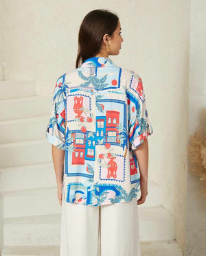 Elsie Shirt Blouse - Hamilton - Style House Fashion Iris Maxi
