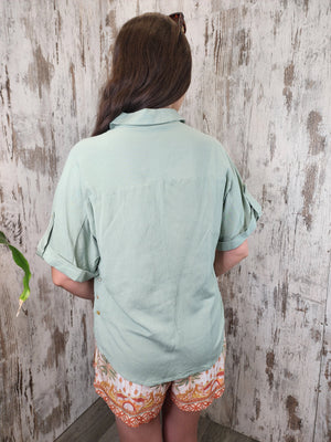 
            
                Load image into Gallery viewer, Elsie Shirt Blouse - Sage Style House Fashion
            
        