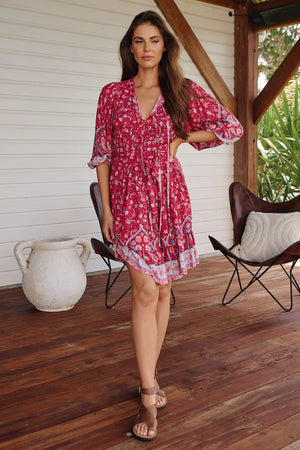 French Mini Dress - Ruby Rouge Collection Jaase
