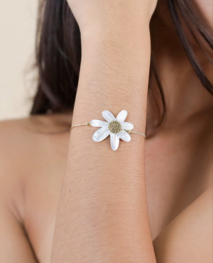 Franck Herval Marguerite Mother Of Pearl Shell Bracelet