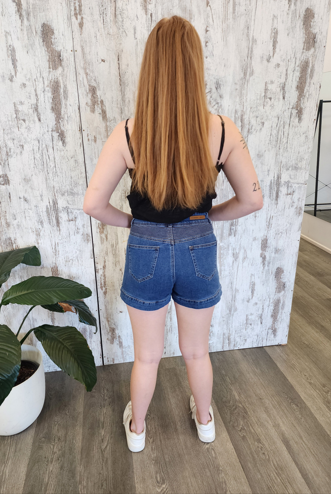 Country Denim Sam High Rise Stretch Shorts - Dark Blue - Style House Fashion Country Denim Country Denim Country Denim Country Denim Country Denim Country Denim