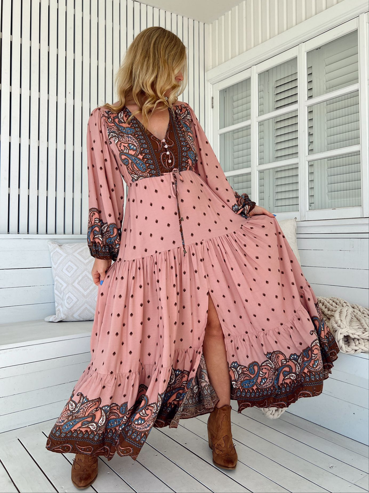 Jaase Teresa Maxi Dress Long Billowy Sleeve - Seraphina - Style House Fashion Jaase