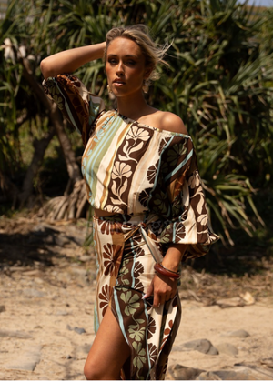 Jaase Elka Off Shoulder Top - Cacao Mist - Style House Fashion Jaase Jaase