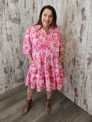 Joop & Gypsy Kelly Mini Dress V Neck Pockets - Sweet Thing - Style House Fashion