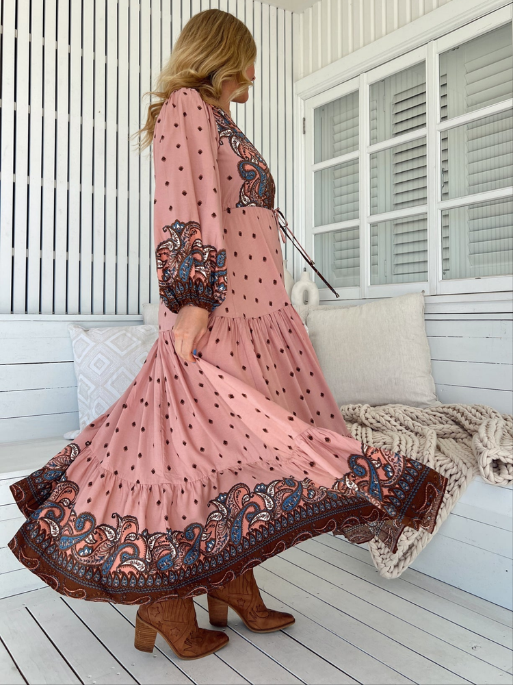 Jaase Teresa Maxi Dress Long Billowy Sleeve - Seraphina - Style House Fashion Jaase