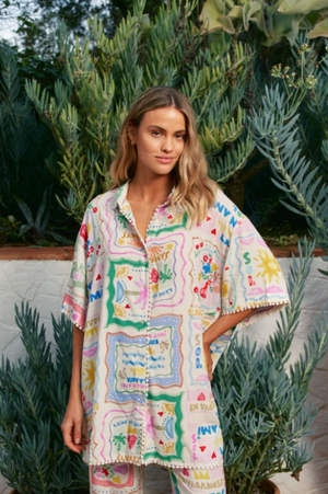 Jaase Dustin Tunic Dress Shirt with Collar Buttoned - La Mer