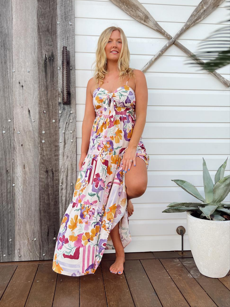 Jaase Bambi Maxi Dress with Adjustable Strap Shirred Back - Sweet Lilly - Style House Fashion Jaase Jaase Jaase Jaase