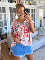 Jaase Fisico Top Blouse with V Neck Short Sleeve - Alessia - Style House Fashion Jaase Jaase Jaase Jaase