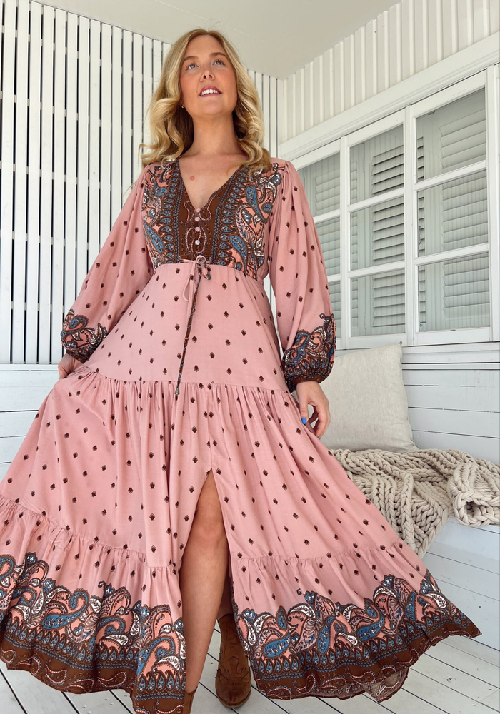 Jaase Teresa Maxi Dress Long Billowy Sleeve - Seraphina - Style House Fashion Jaase