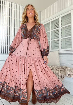 Jaase Teresa Maxi Dress Long Billowy Sleeve - Seraphina - Style House Fashion Jaase