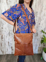 Kate Leather Crossbody Bag - Brandy Style House Fashion