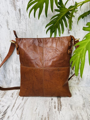 
            
                Load image into Gallery viewer, Kate Leather Crossbody Bag - Brandy Style House Fashion
            
        