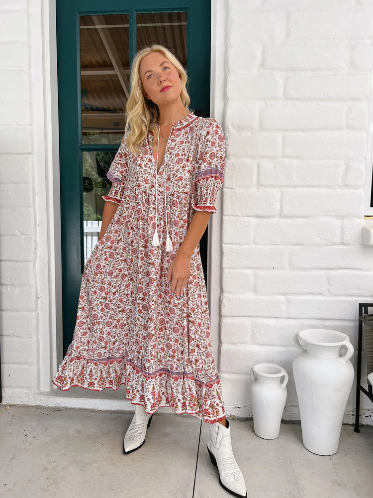 
            
                Load image into Gallery viewer, Kora Midi Dress - Love Letters Collection - Style House Fashion Jaase
            
        