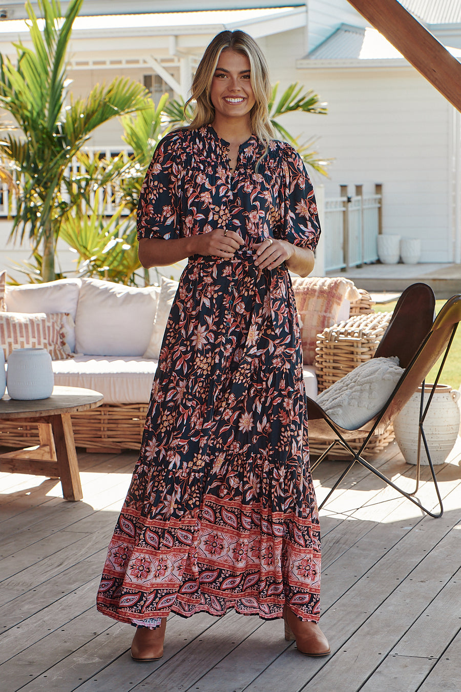 Floral Maxi Dress - Boho Maxi Dresses - Style House Fashion  Style House  Fashion