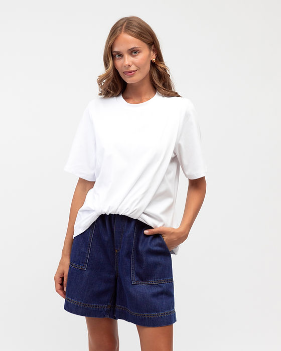 Label Of Love Tuck Detail T-Shirt - White Label Of Love