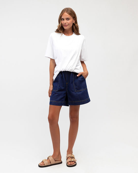 Label Of Love Tuck Detail T-Shirt - White Label Of Love