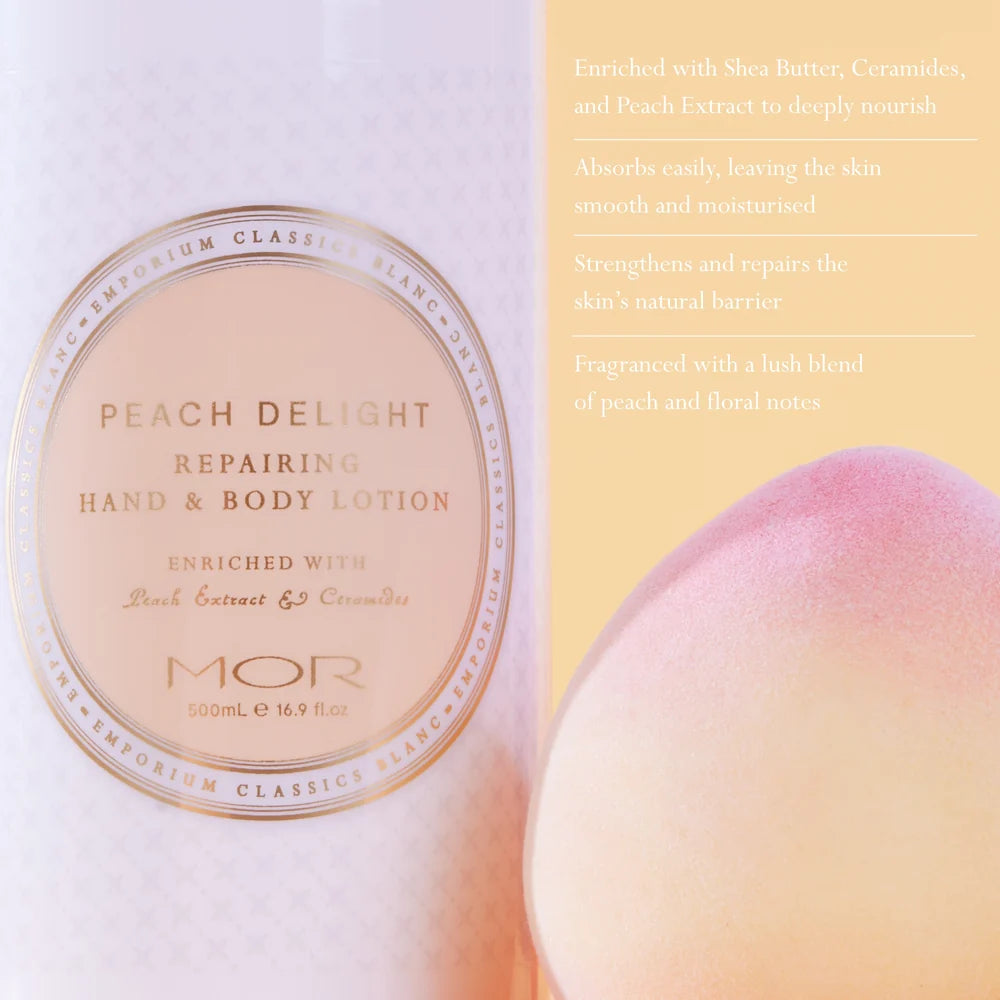 MOR Bougie Emporium Peach delight Hand And Body Wash 500ml MOR