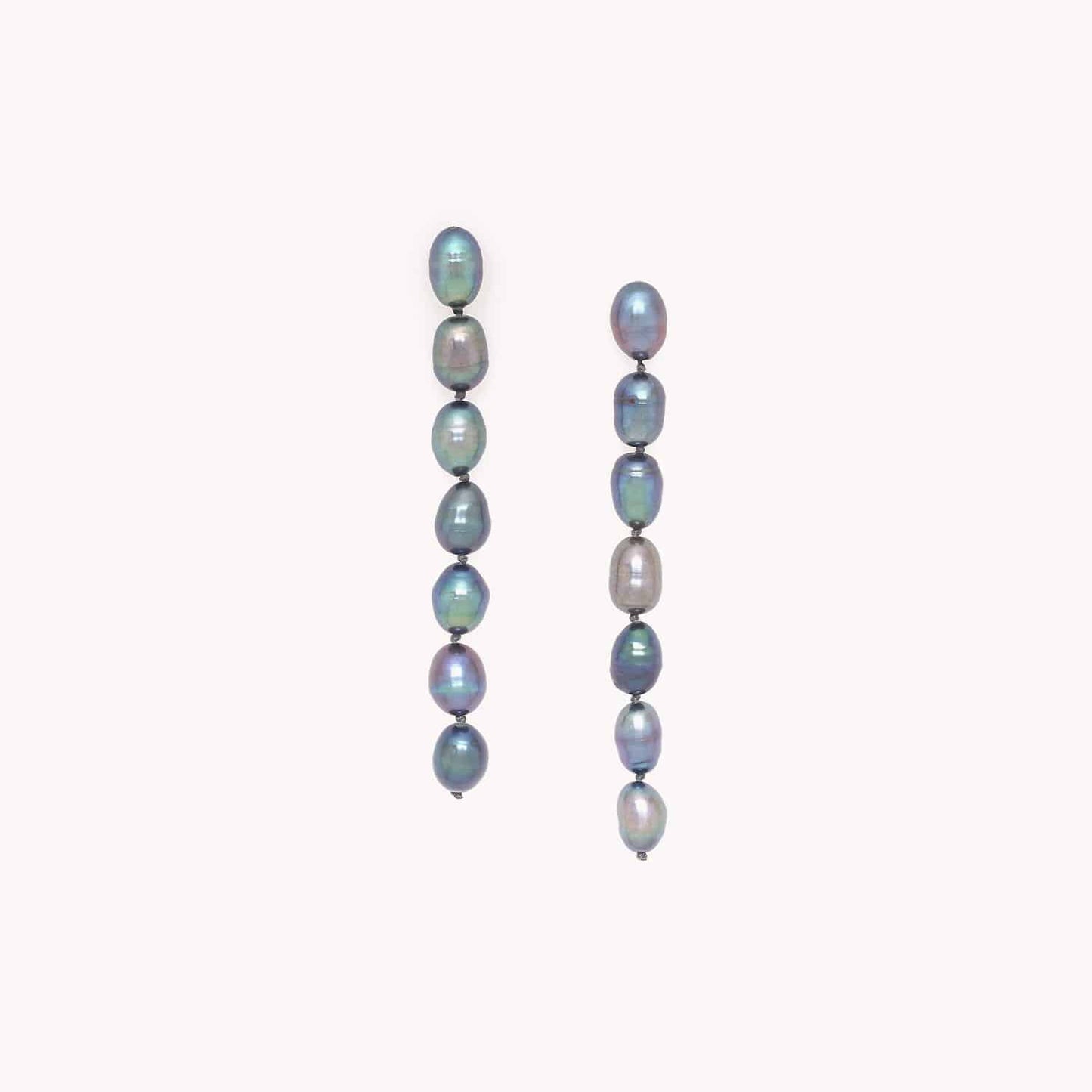 Nature Bijoux LONG POST EARRINGS WITH AMAZONITE BEAD-  Pebble Beach (Copy) Nature Bijoux