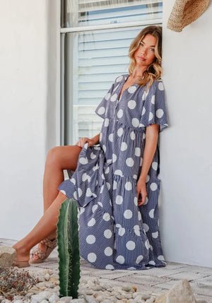
            
                Load image into Gallery viewer, Nava Tiered Maxi Dress - Nava Collection Label of Love
            
        