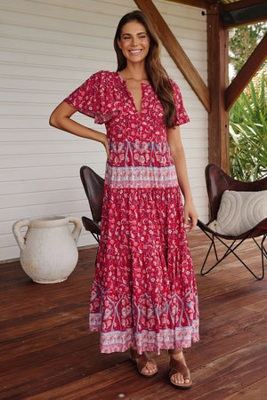 Olli Maxi Dress - Ruby Rouge Collection Jaase