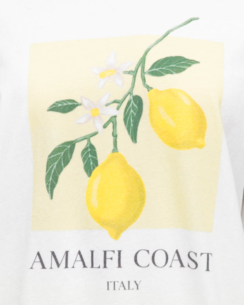 Paper Heart Amalfi Coast Oversized Lemon Vintage T-Shirt - White - Style House Fashion Paper Heart