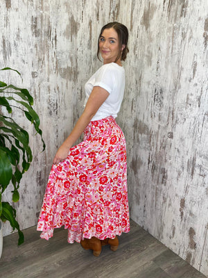 
            
                Load image into Gallery viewer, Sasha Maxi Skirt - Pink Blossom Style House Fashion
            
        