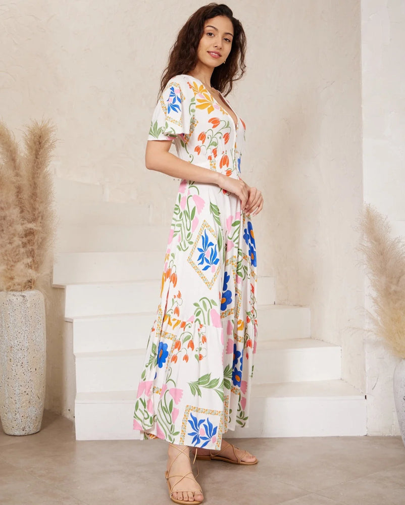 Stacey Maxi Dress - Millia - Style House Fashion Iris Maxi