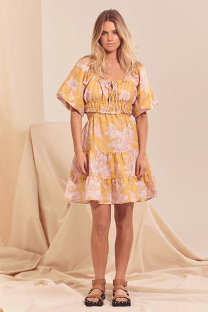 
            
                Load image into Gallery viewer, Summer Linen Mini Dress - Hawaii Sunrise Collection - Style House Fashion
            
        
