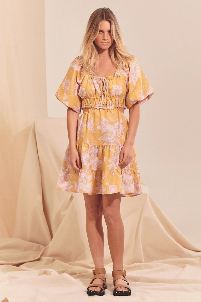 Summer Linen Mini Dress - Hawaii Sunrise Collection - Style House Fashion