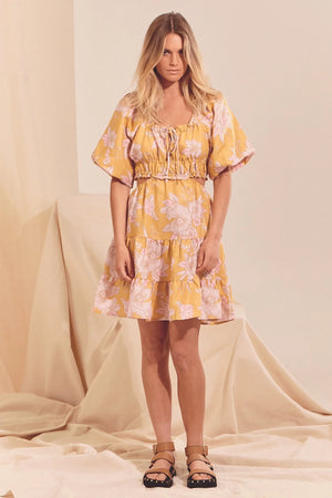 Summer Linen Mini Dress - Hawaii Sunrise Collection - Style House Fashion