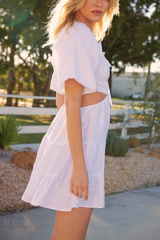 
            
                Load image into Gallery viewer, Summer Linen Mini Dress - Wilder Collection Statement By Jaase
            
        