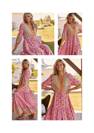 Tessa Maxi Dress - Blushing Meadow Collection Jaase