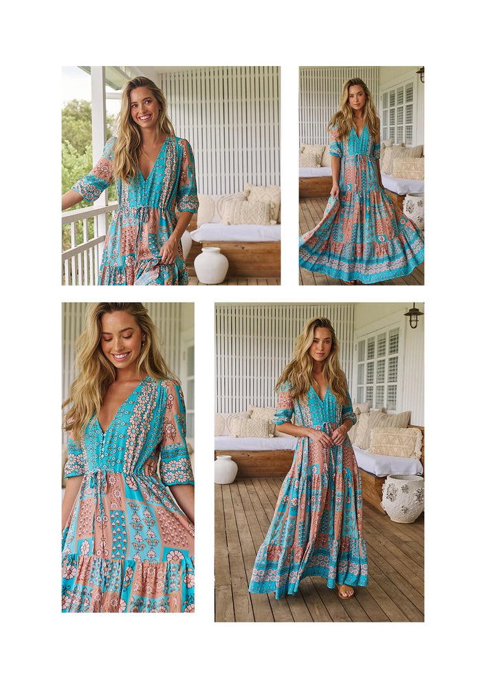 
            
                Load image into Gallery viewer, Tessa Maxi Dress - Forevermore Blooms Collection Jaase
            
        