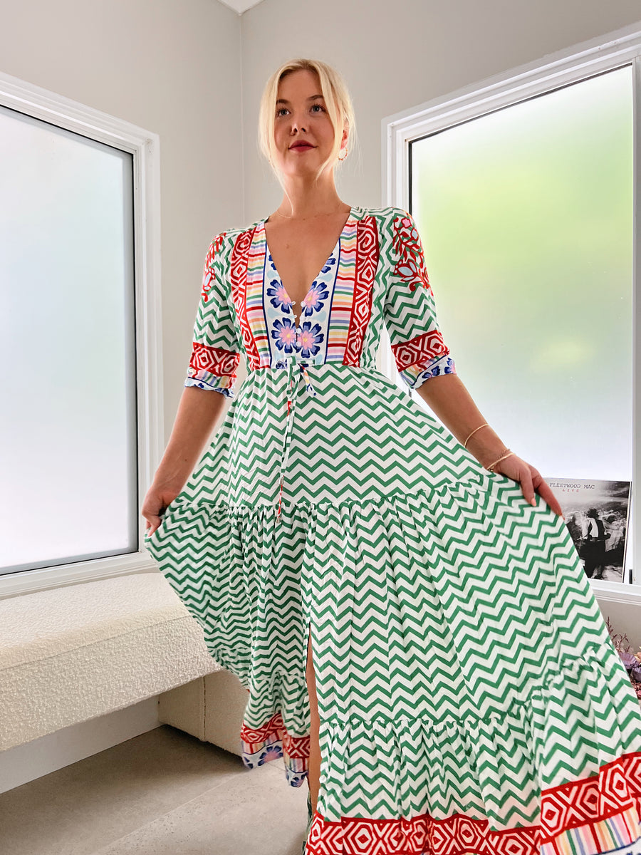 Jaase Tessa Maxi Dress with Drawstring Waist - Ziggy Za - Style House Fashion Jaase